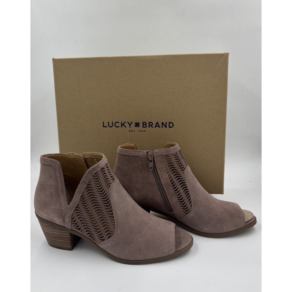 NEW Lucky Brand LK-Bahrie Oiled Suede Dusty Rose Bootie Women's Size 7.5